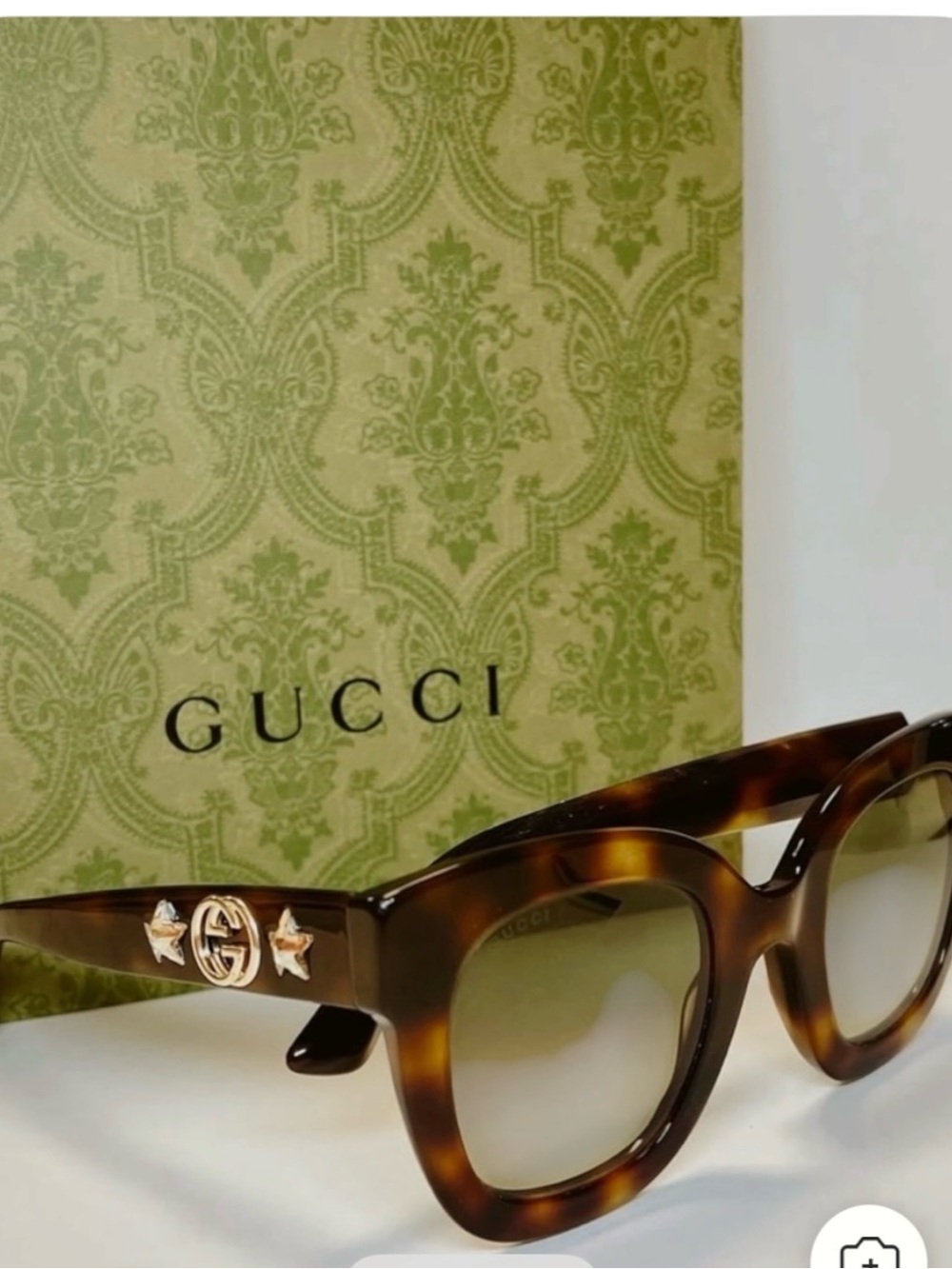AUTH Gucci Tortoiseshell Cat Eye Sunglasses - Brown EUC!